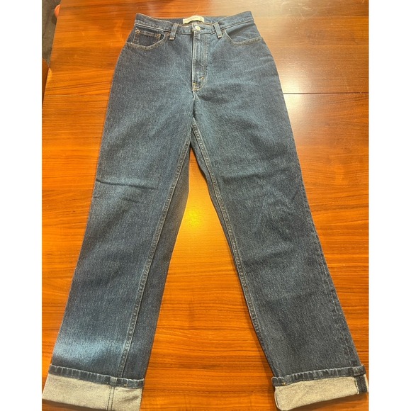 Abercrombie & Fitch Denim - Abercrombie & Fitch 90s Straight Jeans Ultra High Rise Womens 26 2‎ Dark Wash